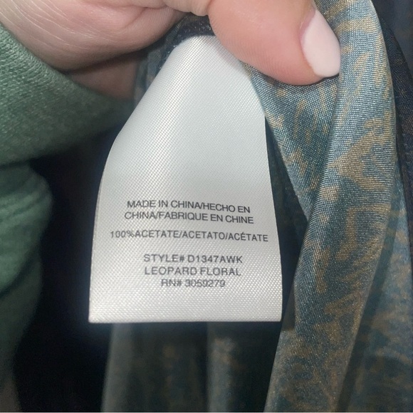 Weekend Los Angeles Royce Midi Leopard Floral Slip Dress Medium Black and Brown - Picture 10 of 10